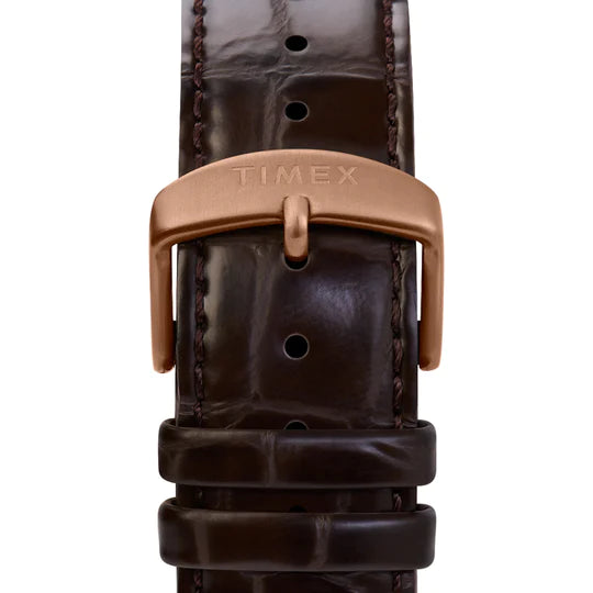 Timex Waterbury Traditional Chrono 42mm Gold Tan Brown