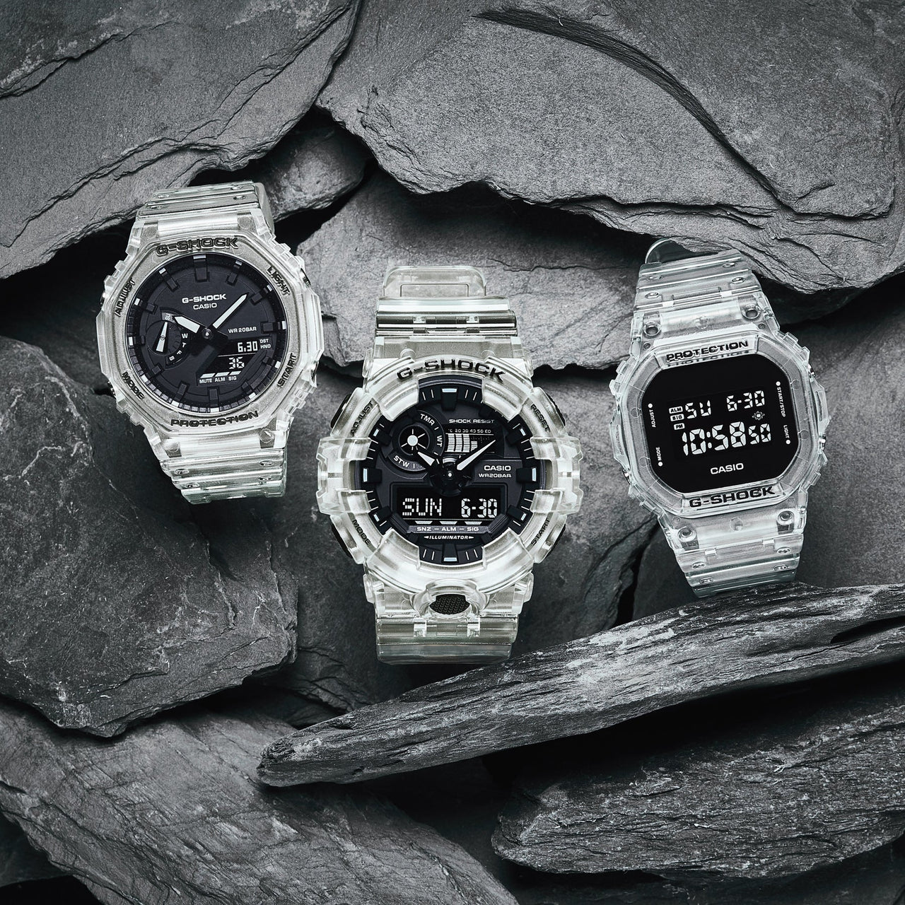 G-Shock GA2100 Transparent White