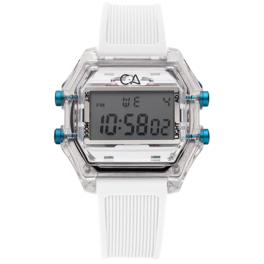 California Watch Co. Venice Beach Digital Clear White
