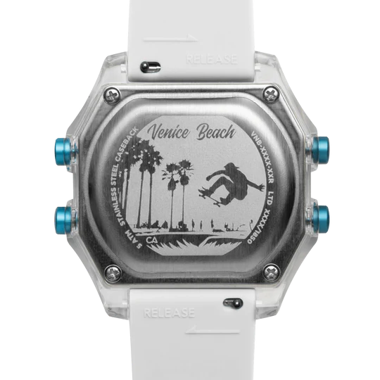 California Watch Co. Venice Beach Digital Clear White
