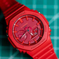 G-Shock GA2100 Carbon Core Guard Ana-Digi Red Out