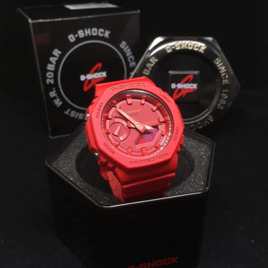 G-Shock GA2100 Carbon Core Guard Ana-Digi Red Out