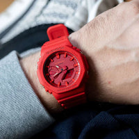 G-Shock GA2100 Carbon Core Guard Ana-Digi Red Out