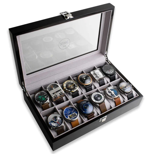 Xeric Twelve Watch Wood Collectors Display Case